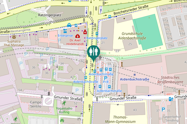 Map showing location of Aidenbachstraße 31 Toilet
