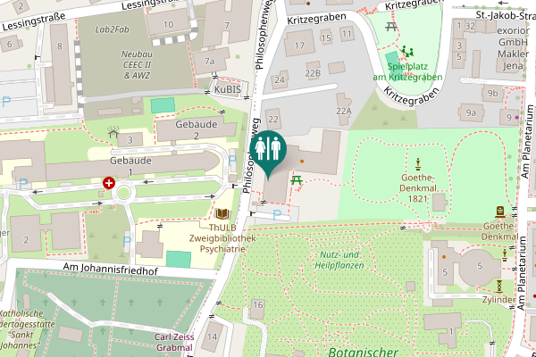 Map showing location of Philosophenweg 20 Toilet