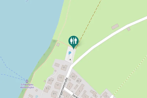 Map showing location of Forggenseestraße Toilet