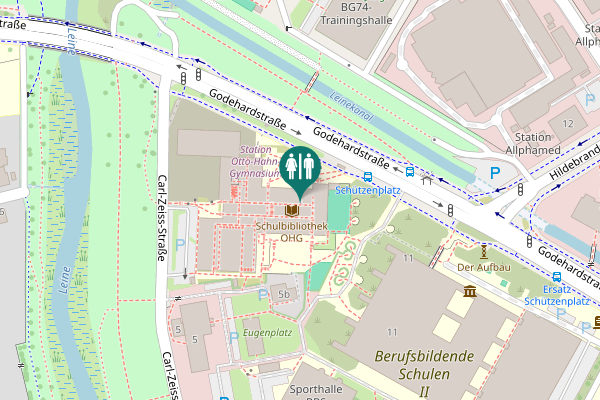 Map showing location of Carl-Zeiss-Straße 6 Toilet