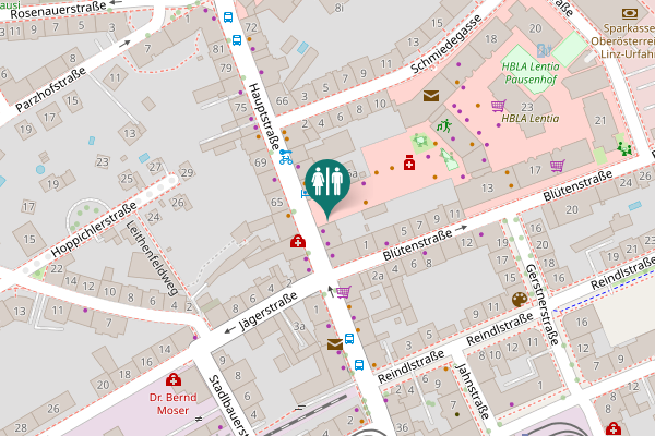 Map showing location of Hauptstraße 52 Toilet