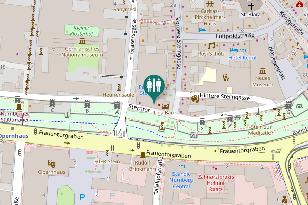 Map showing location of Grasersgasse 25-27 Toilet