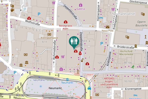 Map showing location of Zeppelinstraße 1 Toilet