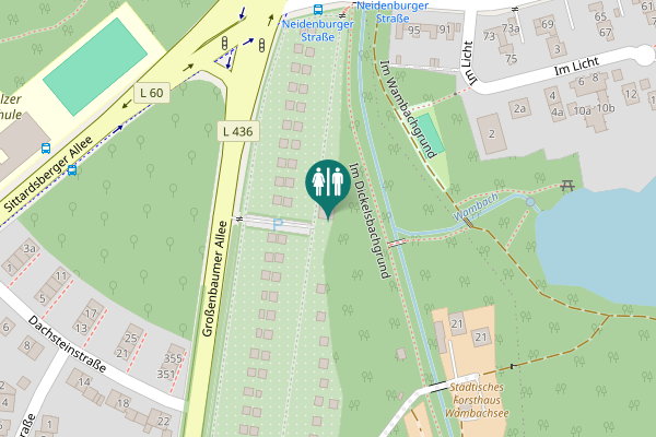 Map showing location of Großenbaumer Allee 356 Toilet