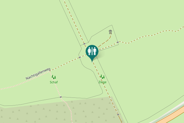Map showing location of Nachtigallenweg Toilet