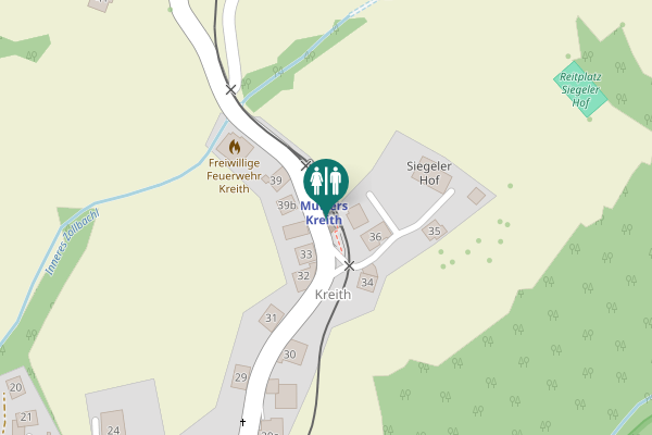 Map showing location of Kreith 38 Toilet