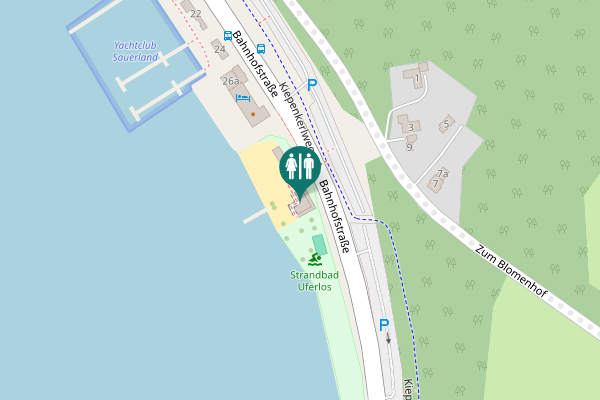 Map showing location of Bahnhofstraße 28 Toilet