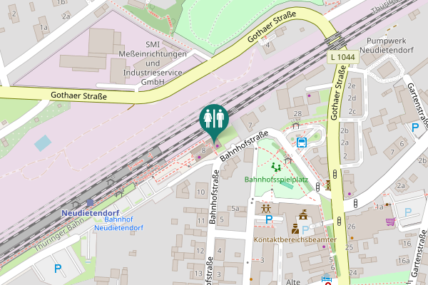 Map showing location of Bahnhofstraße 8 Toilet