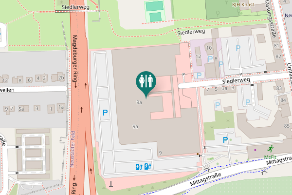 Map showing location of Mittagstraße 9a Toilet