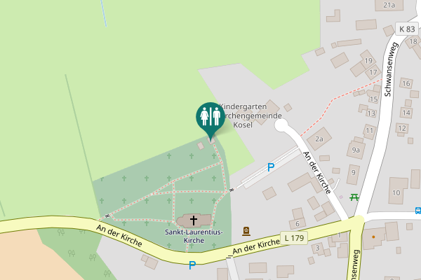 Map showing location of An der Kirche 2 Toilet