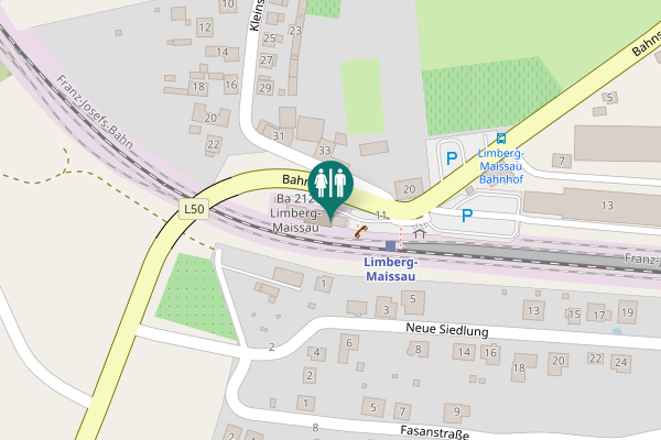 Map showing location of Bahnstraße 11 Toilet