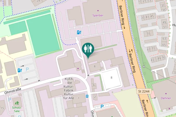 Map showing location of Ohmstraße 8 Toilet