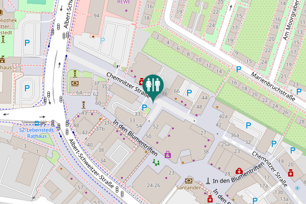 Map showing location of Salzgitter Toilet