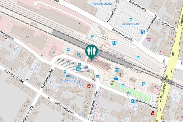 Map showing location of Bahnhofstraße 8 Toilet