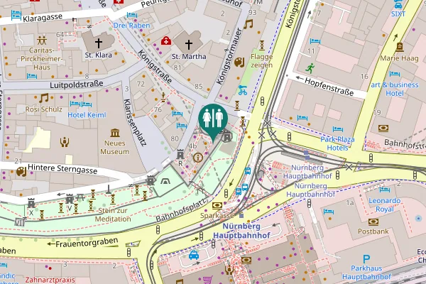 Map showing location of Königs- und Frauentorzwinger 3 Toilet