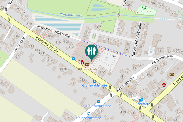 Map showing location of Opladener Straße 120 Toilet