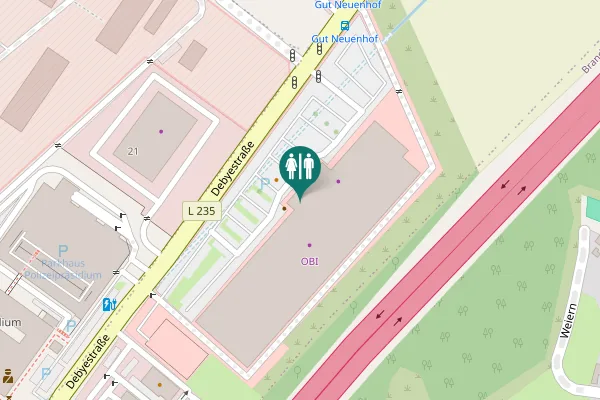 Map showing location of Debyestraße 20 Toilet