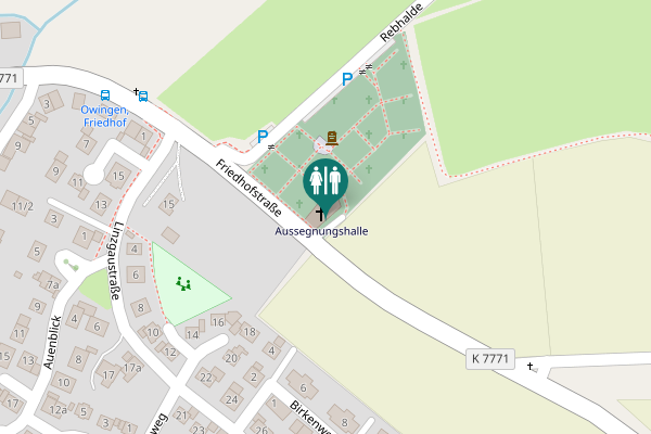Map showing location of Friedhofstraße 12 Toilet
