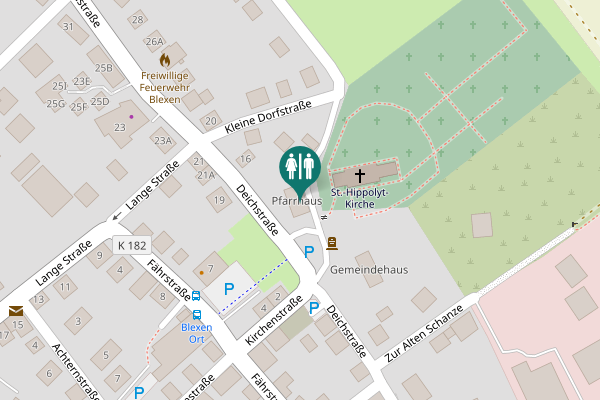 Map showing location of Deichstraße 12 Toilet