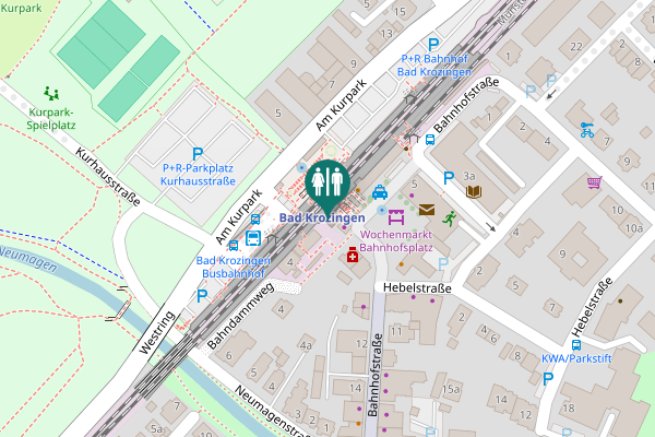 Map showing location of Bahnhofstraße 2 Toilet