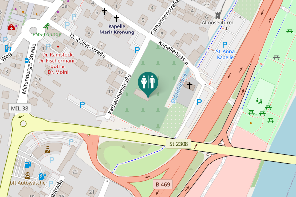 Map showing location of Katharinenstraße 14 Toilet
