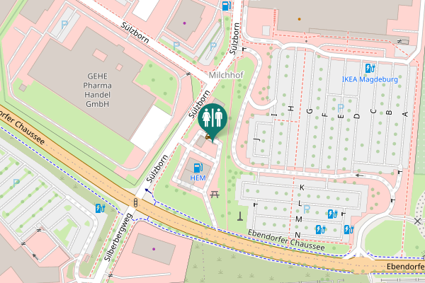 Map showing location of Ebendorfer Chaussee 72 Toilet