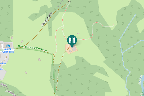 Map showing location of Königssträßle Toilet