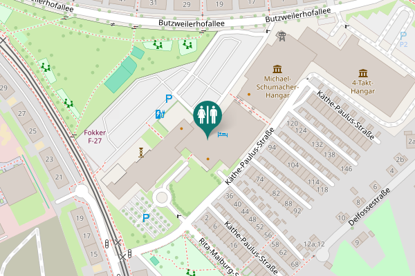 Map showing location of Butzweilerstraße 35-39 Toilet