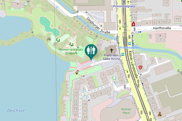 Map showing location of City Toilet