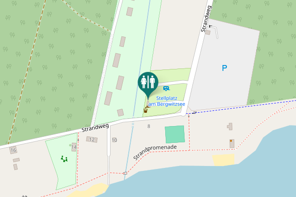 Map showing location of Strandweg 8 Toilet