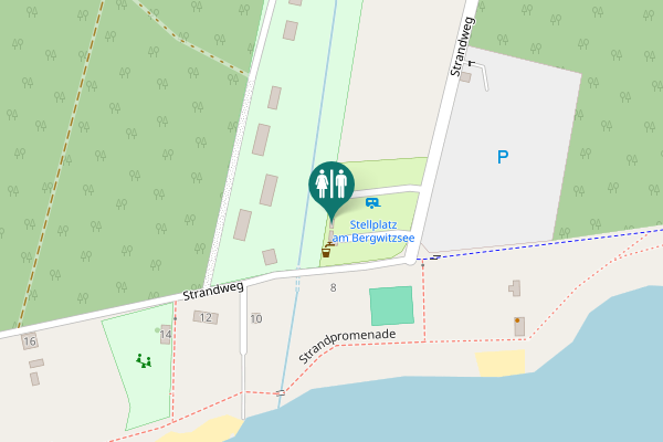 Map showing location of Strandweg 8 Toilet