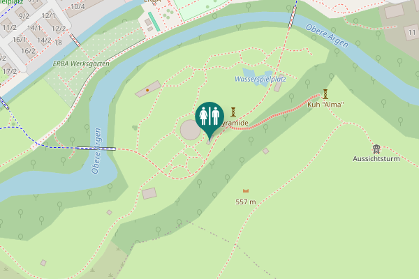 Map showing location of Zeppelinbrücke Toilet
