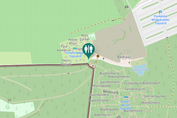 Map showing location of Bärenring Toilet