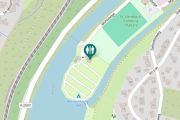 Map showing location of Mühlsteige 26/1 Toilet