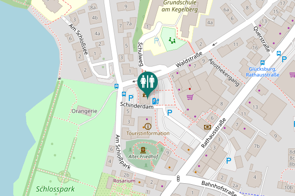 Map showing location of Schinderdam 5 Toilet