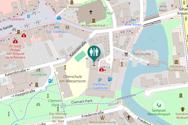 Map showing location of Am Wasserturm 1 Toilet