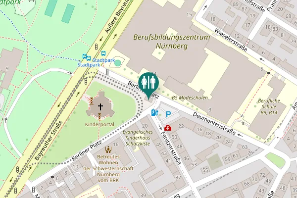 Map showing location of Berliner Platz 24 Toilet