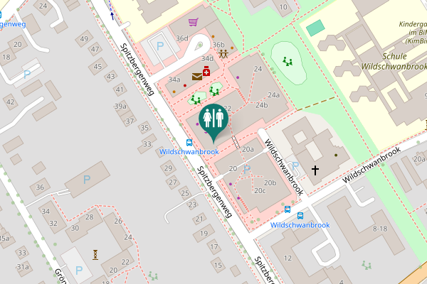 Map showing location of Spitzbergenweg 22b Toilet