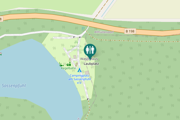 Map showing location of B 198 Toilet