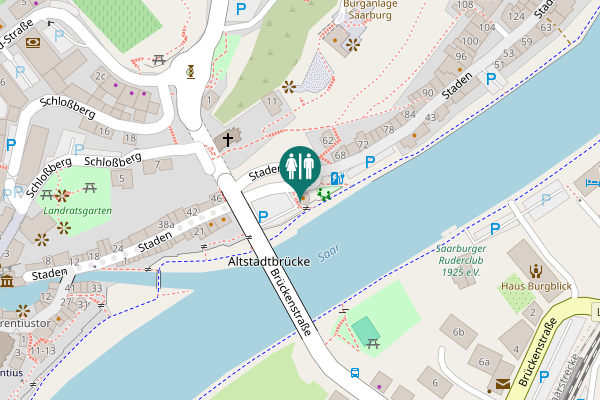 Map showing location of Staden Toilet