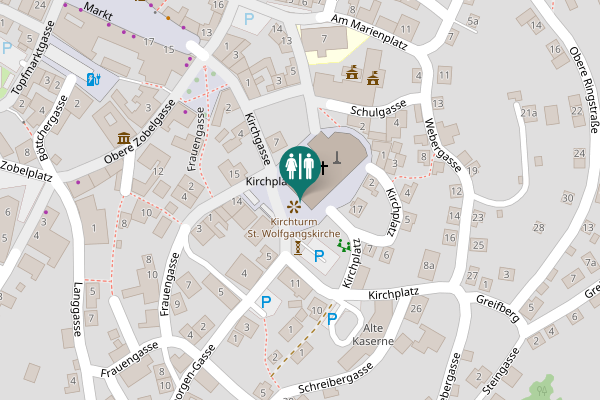 Map showing location of Kirchplatz 16 Toilet