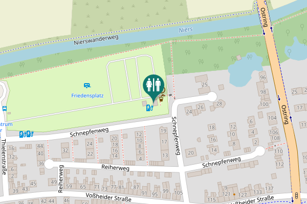 Map showing location of Thielenstraße 20 Toilet