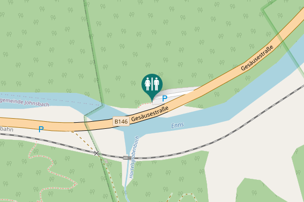 Map showing location of Gesäusestraße Toilet