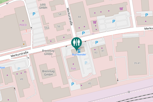 Map showing location of Merkurstraße 45 Toilet