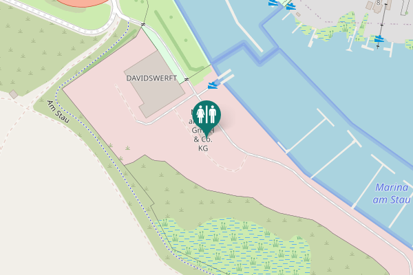 Map showing location of Am Stau 3 Toilet