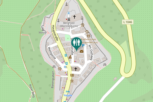 Map showing location of Am Burgfried 5 Toilet