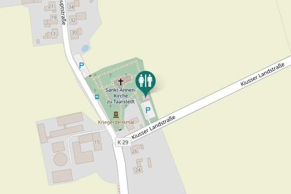 Map showing location of Kiusser Landstraße Toilet