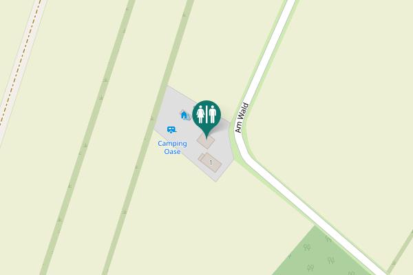 Map showing location of Am Wald 1 Toilet
