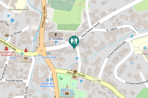 Map showing location of Mauchener Gasse 10 Toilet