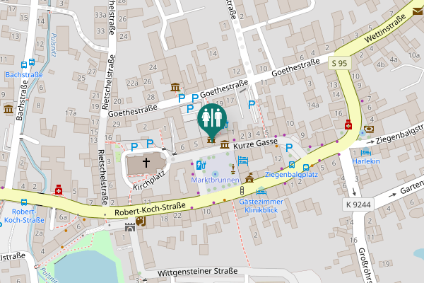 Map showing location of Am Markt 4 Toilet